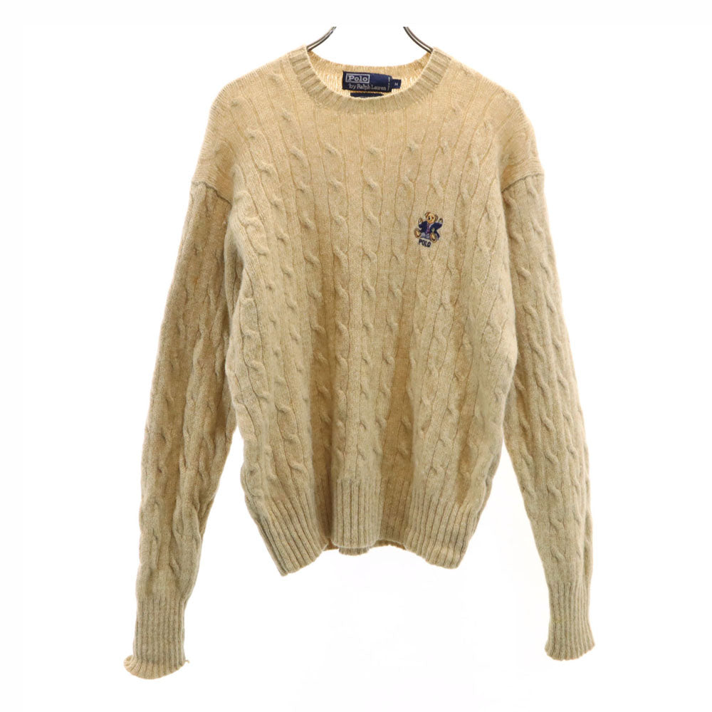 ポロバイラルフローレン ウール 長袖 ポロベア オールド セーター M ベージュ Polo by Ralph Lauren ニット メンズ