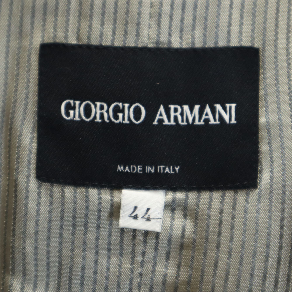 GIORGIO ARMANI ジョルジオアルマーニ イタリア製 リネンブレンド テーラードジャケット 44 グレー レディース