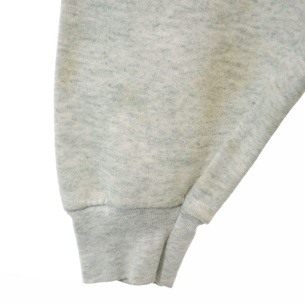 OLD オールド 90s バード プリント 長袖 スウェット トレーナー L ライトグレー 裏起毛 鳥 メンズ