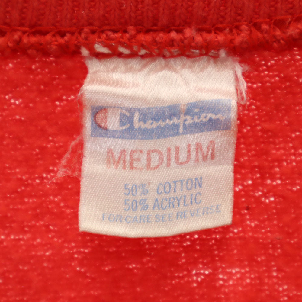 Champion チャンピオン 90s USA製 オールド 長袖 スウェット トレーナー M 朱色 裏起毛 レディース