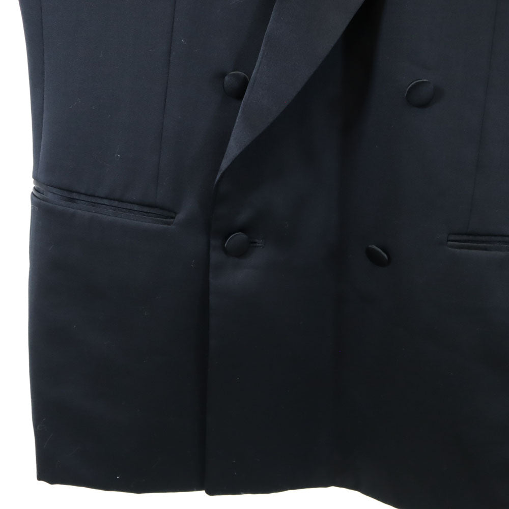 イヴサンローラン 90s 日本製 オールド ダブル テーラードジャケット 94-82-175 ブラック YVES SAINT LAURENT ブレザー メンズ