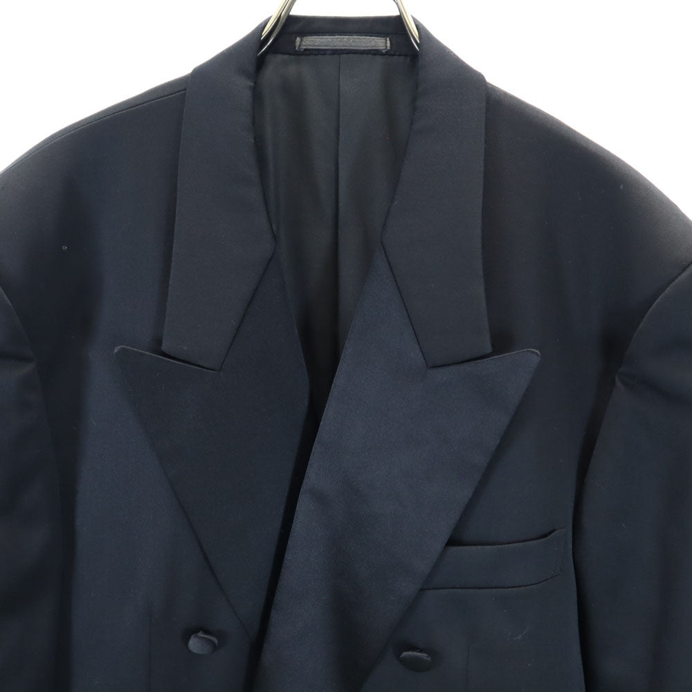 イヴサンローラン 90s 日本製 オールド ダブル テーラードジャケット 94-82-175 ブラック YVES SAINT LAURENT ブレザー メンズ