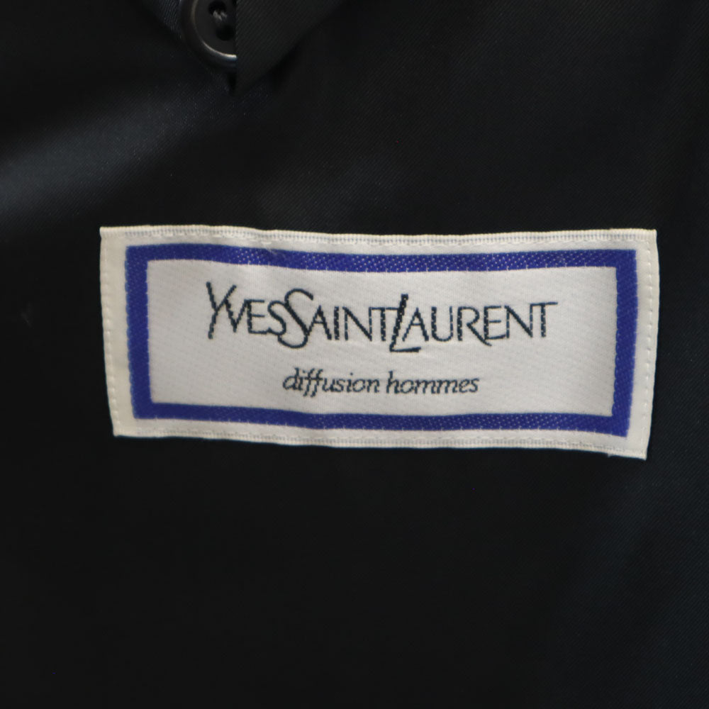 イヴサンローラン 90s 日本製 オールド ダブル テーラードジャケット 94-82-175 ブラック YVES SAINT LAURENT ブレザー メンズ