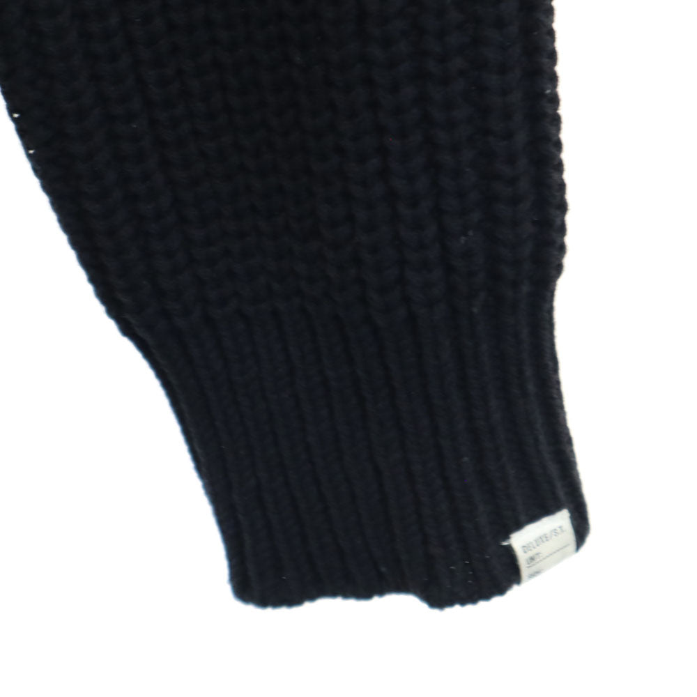 DELUXE デラックス ウール ニットジャケット S ブラック メンズ