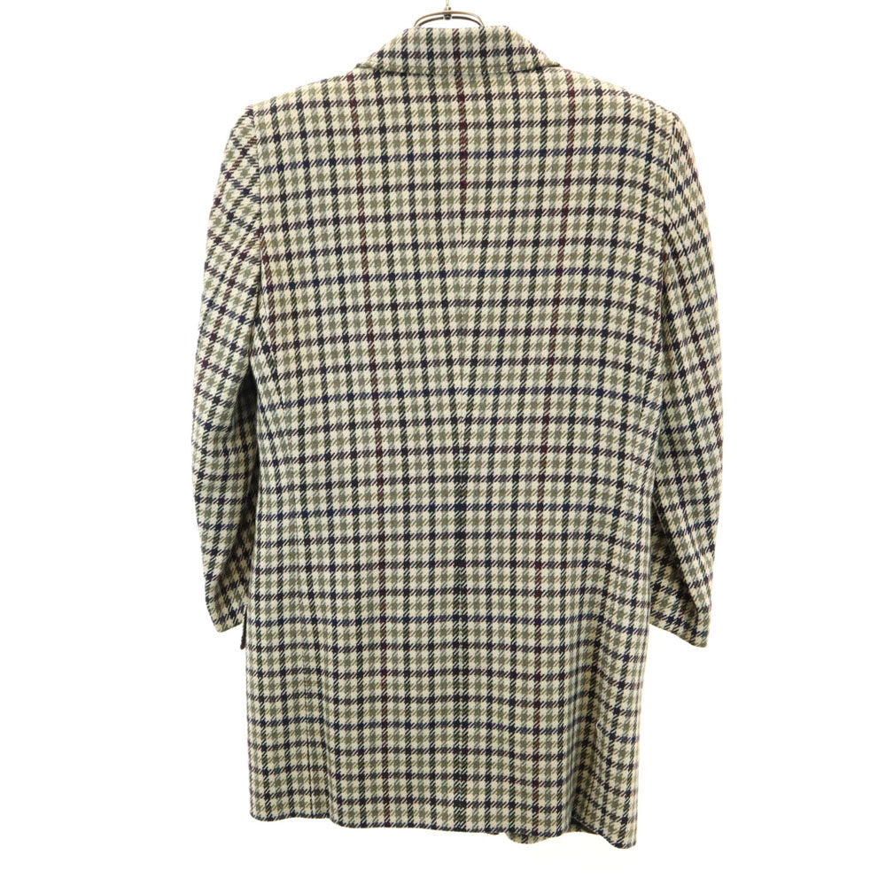 GUCCI グッチ 80s 90s イタリア製 ウールブレンド オールド チェック柄 ジャケット 40 カーキ系 ダブルボタン レディース