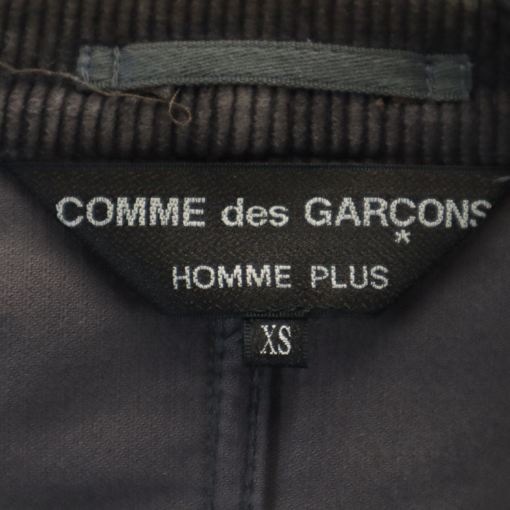 COMME des GARCONS HOMME PLUS コムデギャルソンオムプラス 2010年 日本製 コーデュロイジャケット XS チャコールグレー テーラード メンズ