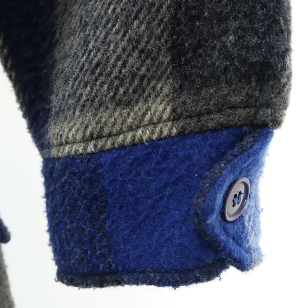 サーモキング 70s 80s ヴィンテージ バファローチェック ウールジャケット S ネイビー メンズ