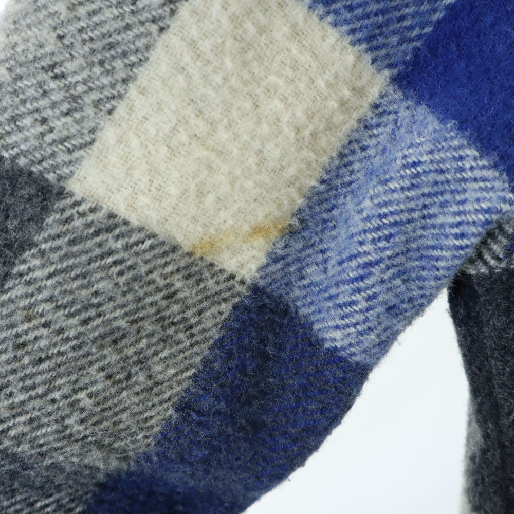 サーモキング 70s 80s ヴィンテージ バファローチェック ウールジャケット S ネイビー メンズ