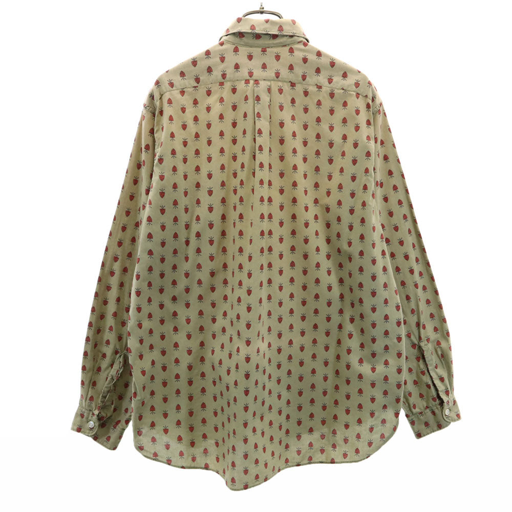 PENNEYS ペニーズ 60s ヴィンテージ 総柄 長袖 ボタンダウンシャツ L ベージュ メンズ