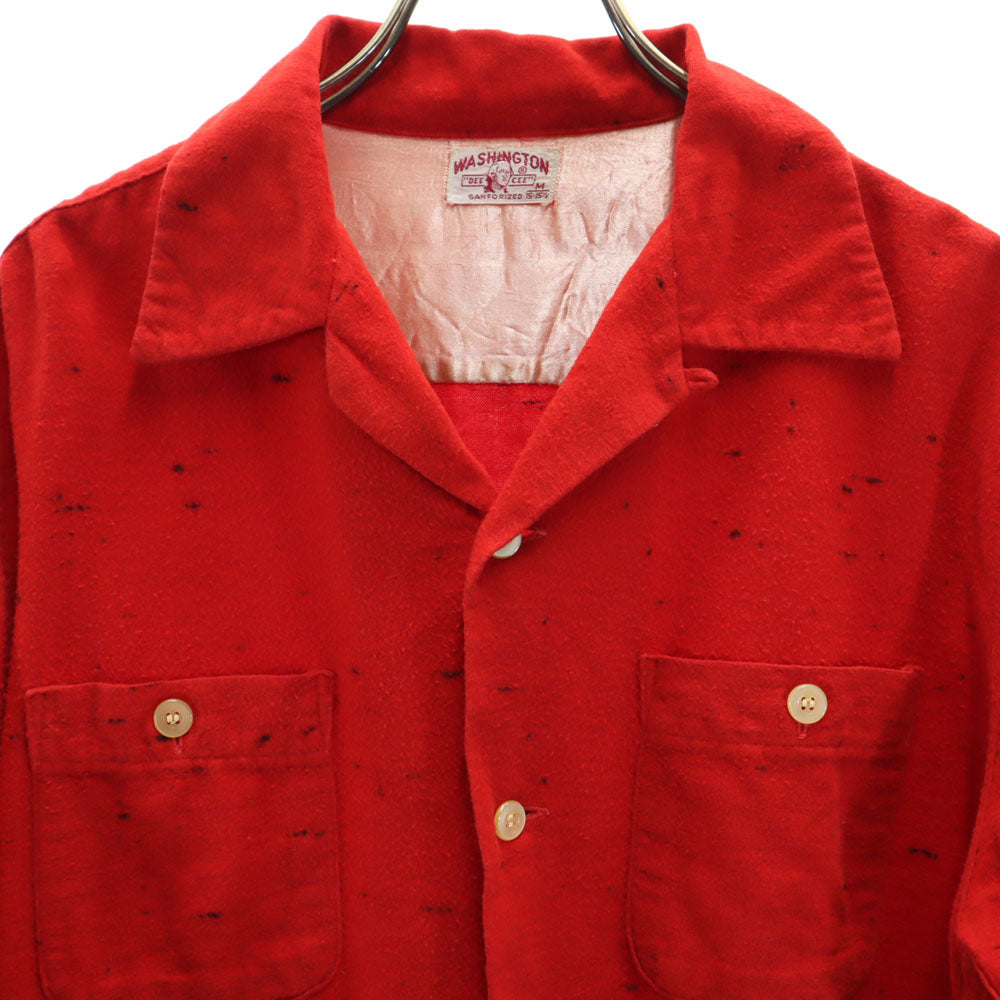 50s 〜 60s L ヴィンテージ シルクシャツ 開襟 50s 〜 60s L