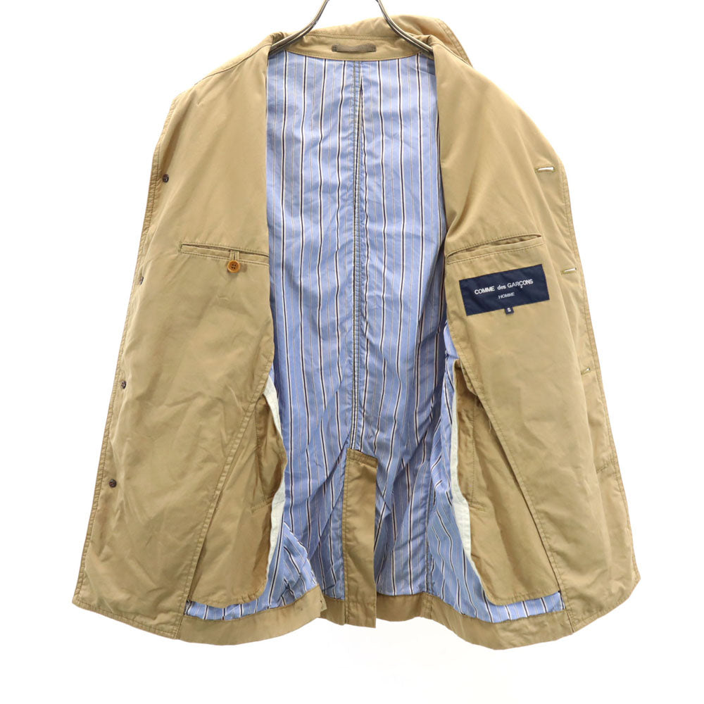 コムデギャルソンオム 2011年 日本製 長袖 ステンカラーコート S ベージュ COMME des GARCONS HOMME メンズ