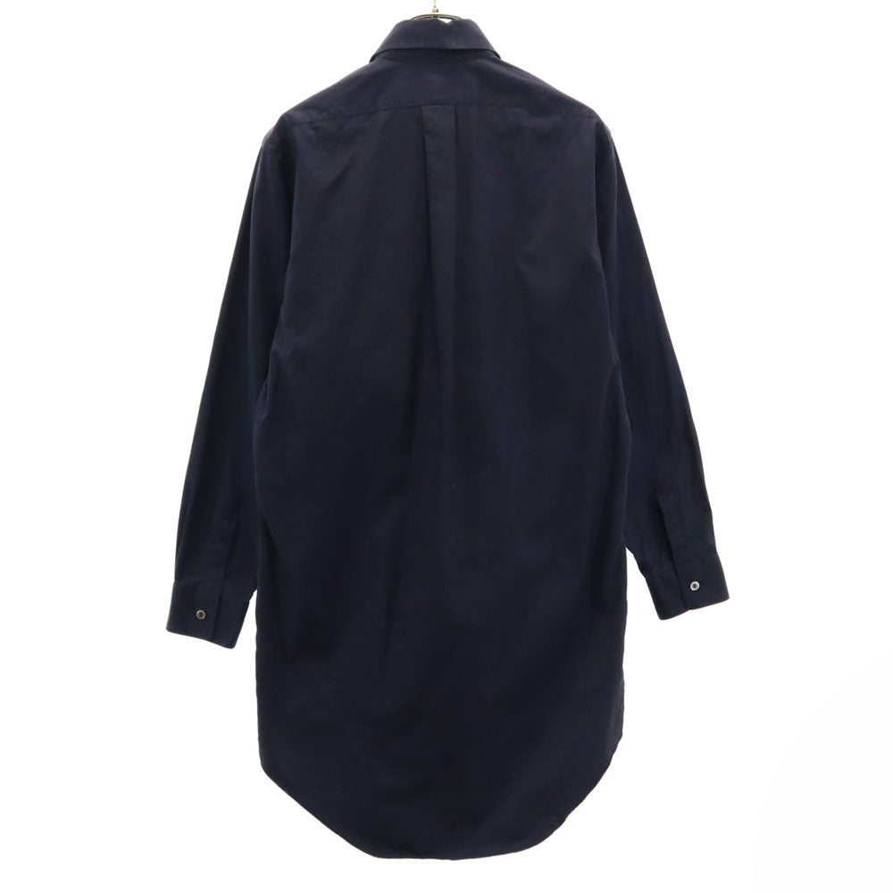 コムデギャルソン 2001年 日本製 長袖 ボタンダウンシャツ S ネイビー COMME des GARCONS メンズ