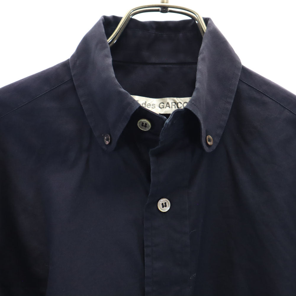 コムデギャルソン 2001年 日本製 長袖 ボタンダウンシャツ S ネイビー COMME des GARCONS メンズ
