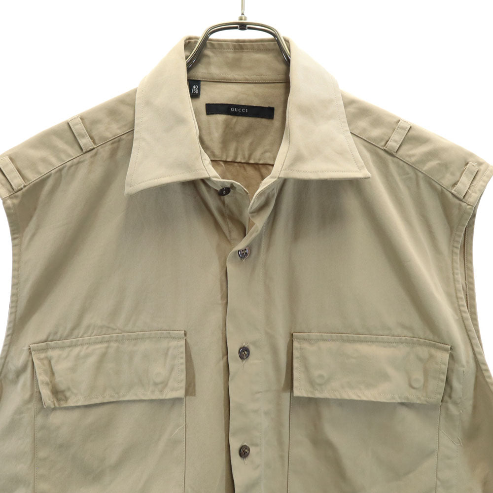 グッチ イタリア製 ベスト 40/153/4 ベージュ GUCCI メンズ