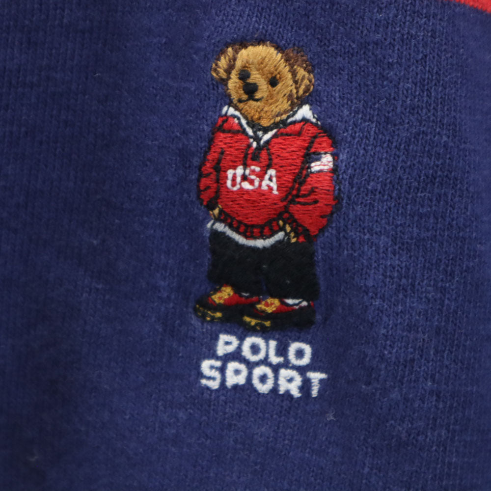 ポロバイラルフローレン ボーダー柄 長袖 ポロシャツ L レッド 他 Polo by Ralph Lauren ラガーシャツ ポロベア メンズ
