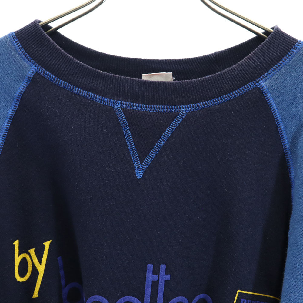 BENETTON ベネトン 80s イタリア製 オールド 長袖 スウェット トレーナー M ネイビー メンズ