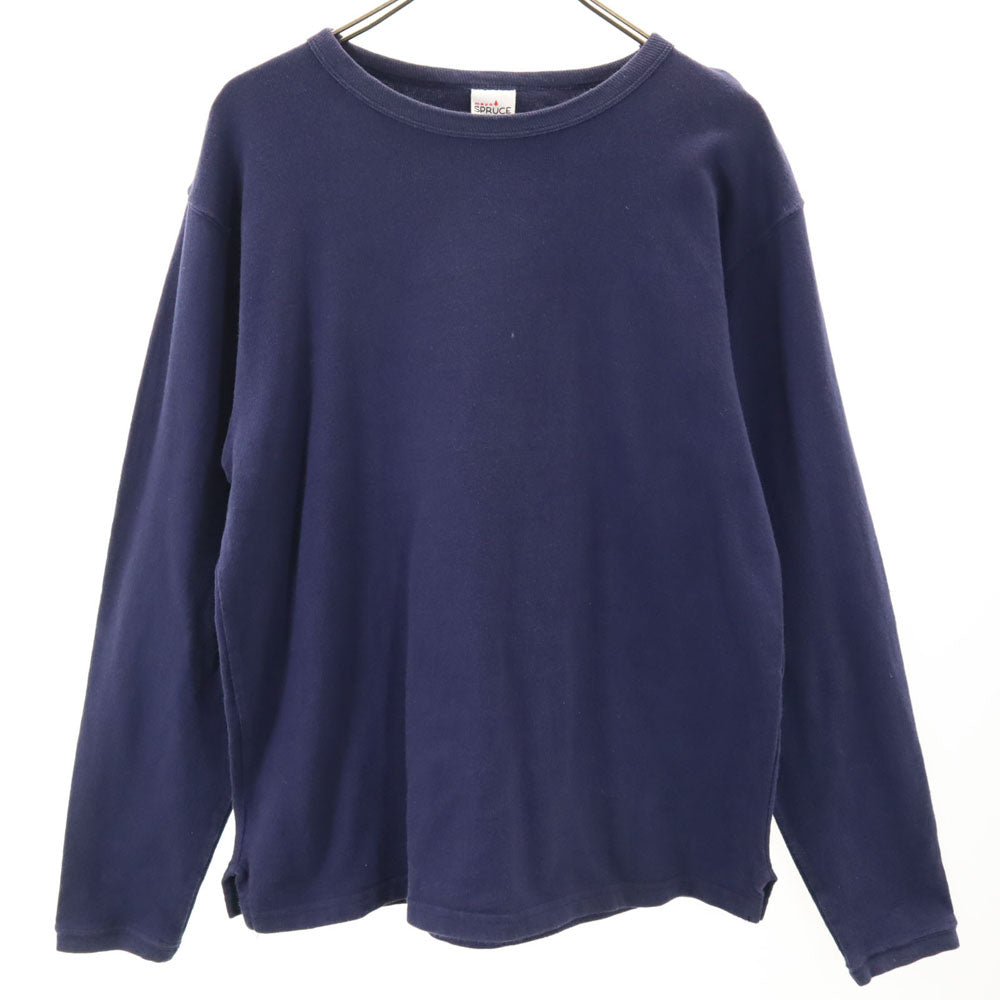 メイヨースプルース 70s 80s USA製 長袖 ヘビーウェイト Tシャツ M ネイビー MAYO SPRUCE ロンT メンズ