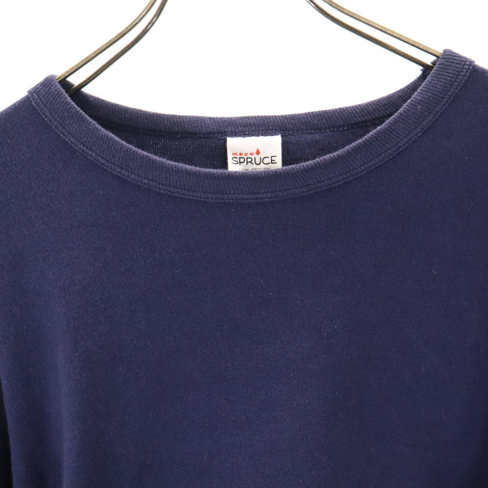 メイヨースプルース 70s 80s USA製 長袖 ヘビーウェイト Tシャツ M ネイビー MAYO SPRUCE ロンT メンズ
