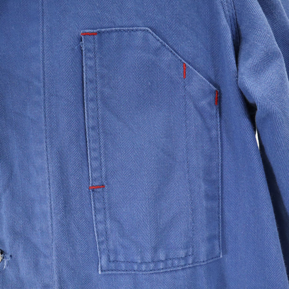 エンジニアードガーメンツ USA製 長袖 ヘリンボーン カバーオール S ブルー Engineered Garments INTERMEDIATES メンズ