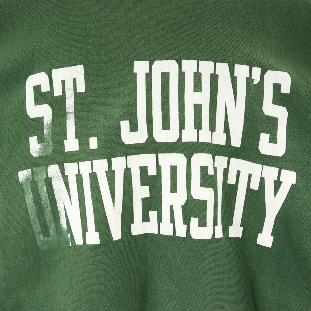 Champion チャンピオン 90s リバースウィーブ USA製 オールド 刺繍タグ カレッジ 長袖 スウェット トレーナー XL グリーン系 REVERSE WEAVE 裏起毛 レディース