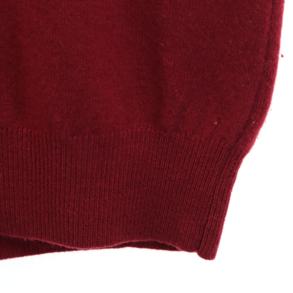 YVES SAINT LAURENT イヴサンローラン 90s 日本製 カシミヤブレンド オールド 長袖 Vネック セーター L ワインレッド ニット メンズ