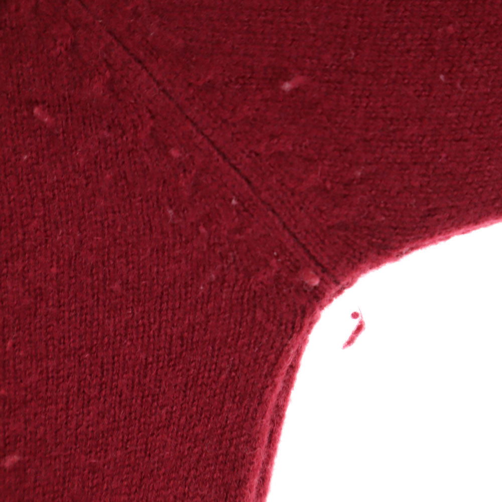 YVES SAINT LAURENT イヴサンローラン 90s 日本製 カシミヤブレンド オールド 長袖 Vネック セーター L ワインレッド ニット メンズ