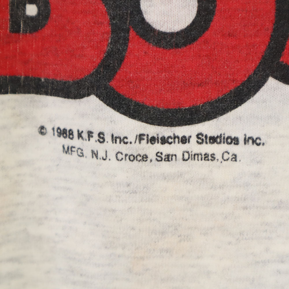 NJ CROCE 80s USA製 ヴィンテージ ベティーブープ 半袖 Tシャツ M ライトグレー BETTY BOOP メンズ