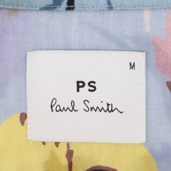 ピーエスポールスミス 花柄 半袖 シャツ M ライトブルー PS Paul Smith メンズ