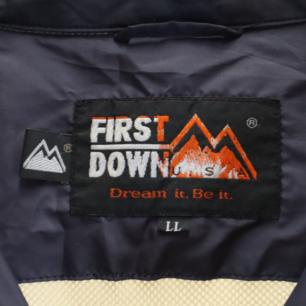 FIRSTDOWN ファーストダウン 90s オールド 長袖 ジップジャケット LL ベージュ系 メンズ
