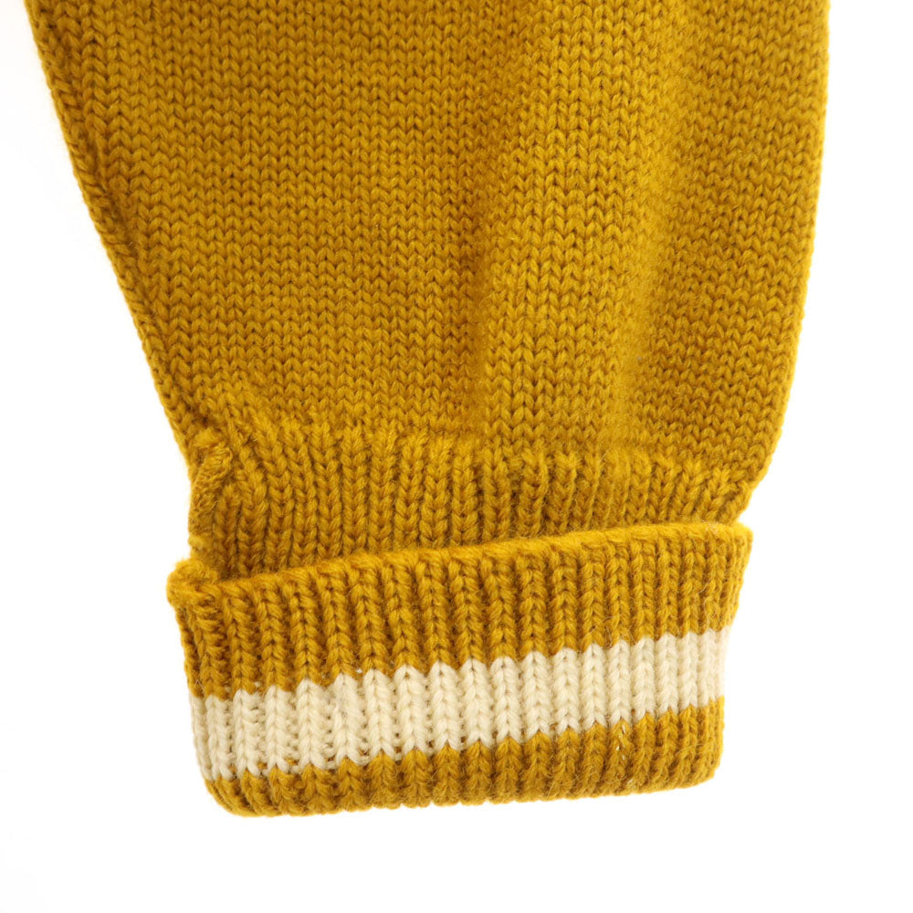 COLLEGIATE PENNAN 60s 70s ヴィンテージ レタード 長袖 Vネック ニットカーディガン キャメル メンズ