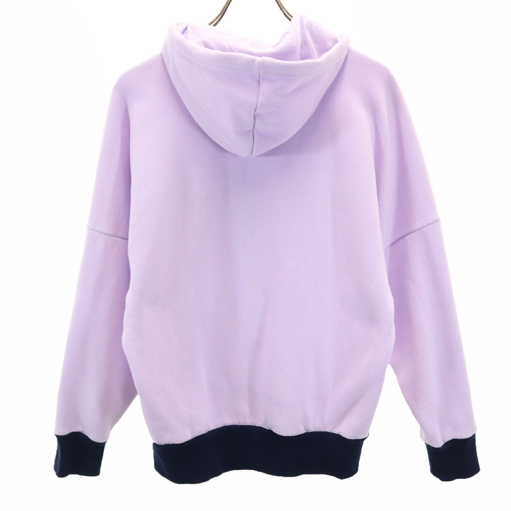 adidas アディダス スウェット ジップパーカー XS パープル 裏起毛 ドルマン レディース