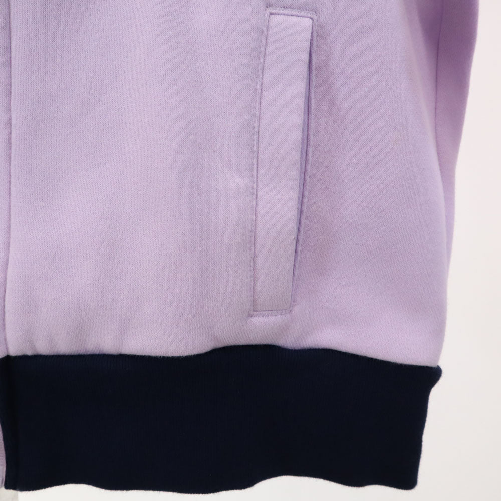 adidas アディダス スウェット ジップパーカー XS パープル 裏起毛 ドルマン レディース