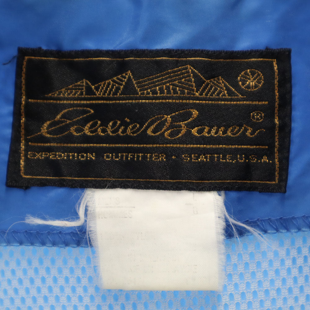 Eddie Bauer エディーバウアー 80s ヴィンテージ 黒タグ ナイロンジャケット L ブルー ウィンドブレーカー メンズ