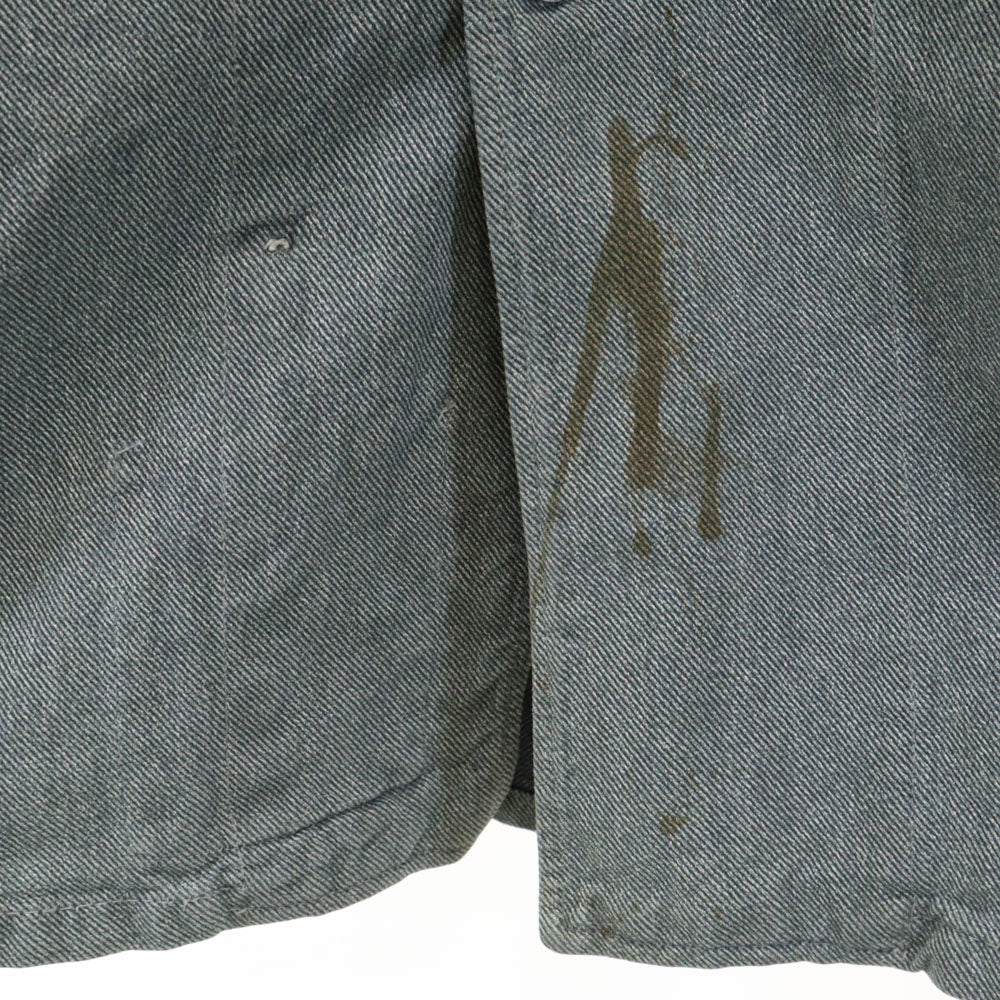 SWISS ARMY スイス軍 30s 40s ヴィンテージ プリズナー ワーク メタルボタン デニム ワークジャケット 54 グリーングレー系 メンズ