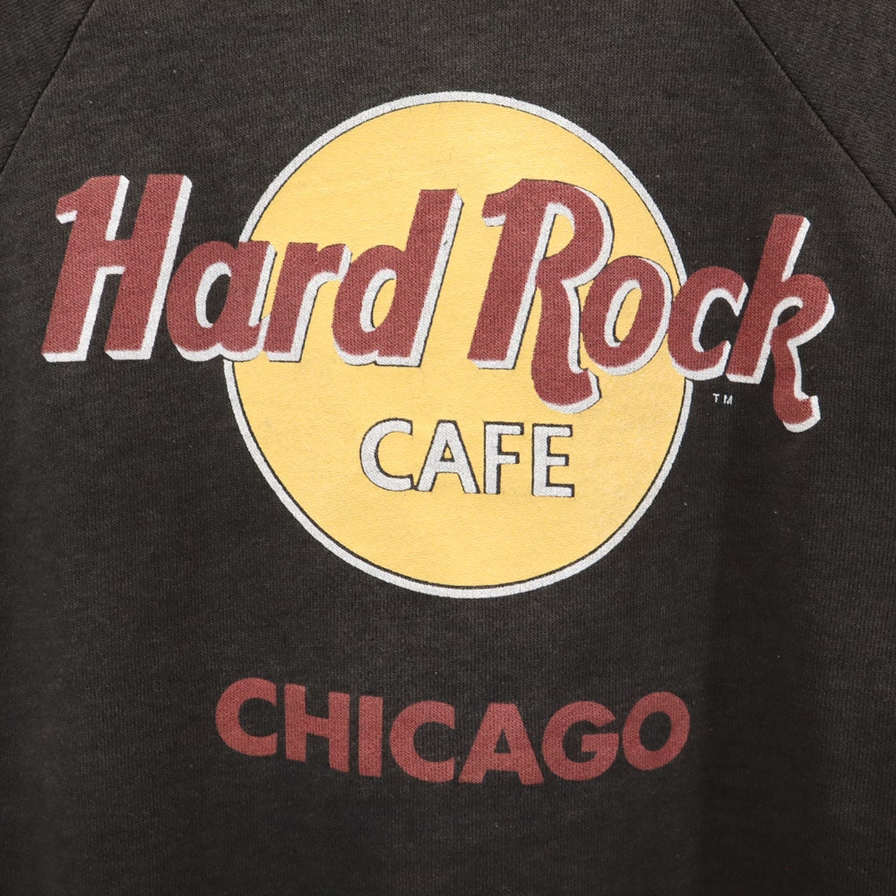 SIGNAL シグナル 90s USA製 オールド ハードロックカフェ 長袖 スウェット トレーナー S チャコール メンズ