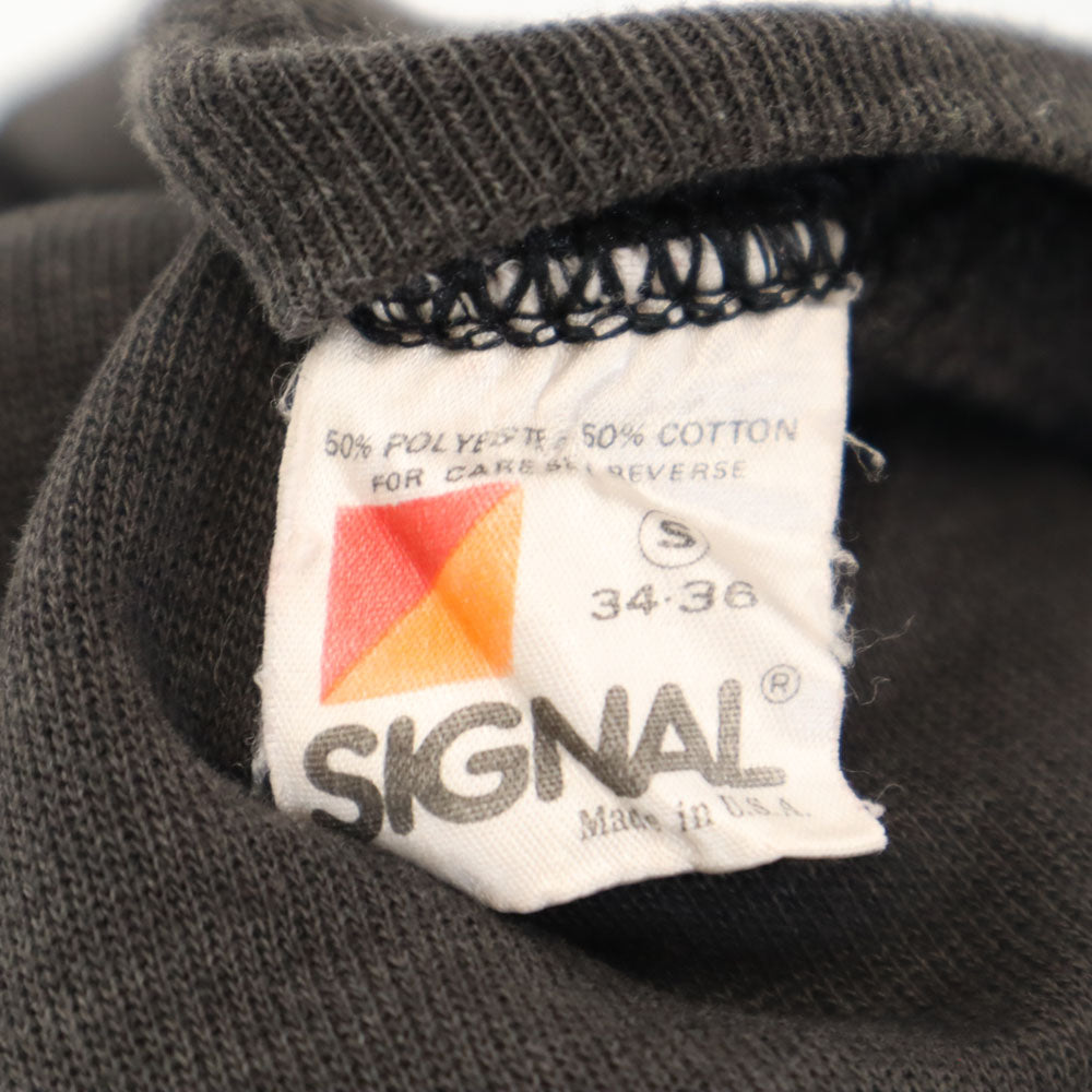 SIGNAL シグナル 90s USA製 オールド ハードロックカフェ 長袖 スウェット トレーナー S チャコール メンズ