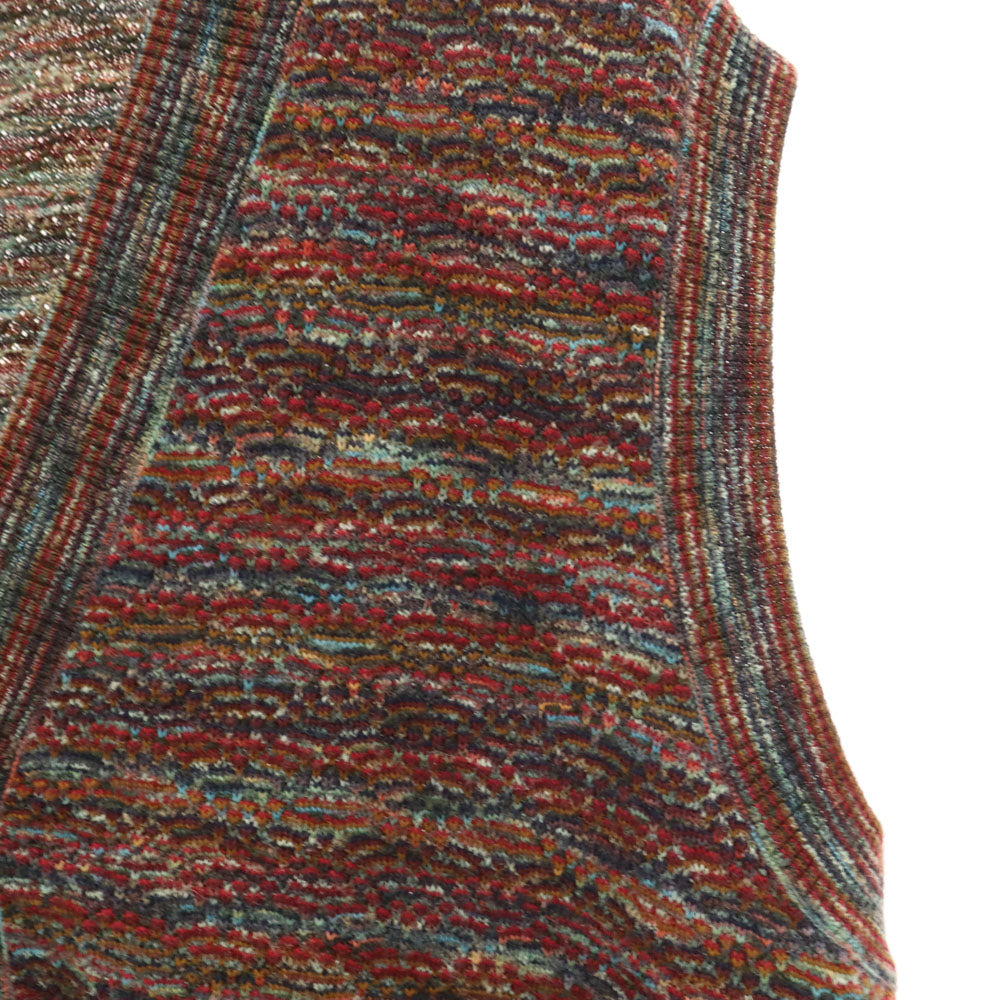 Missoni ミッソーニ イタリア製 Vネック ニットベスト XS ブラウン系 メンズ