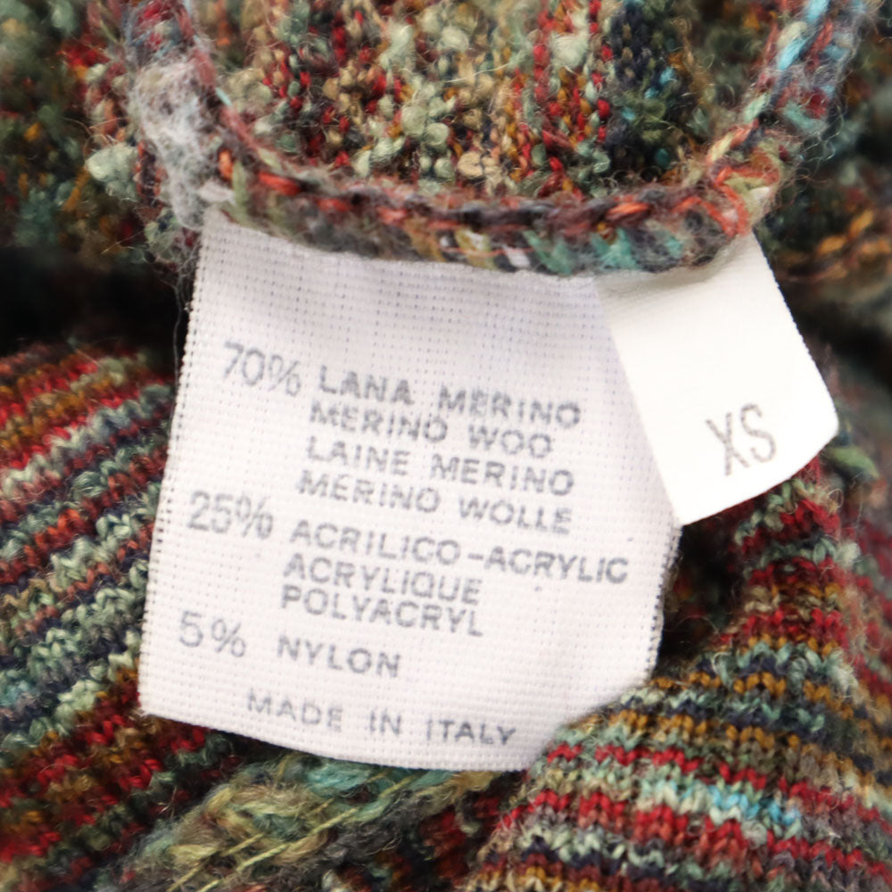 Missoni ミッソーニ イタリア製 Vネック ニットベスト XS ブラウン系 メンズ