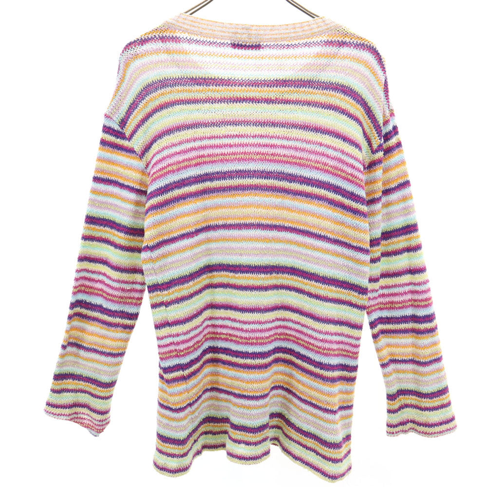 Missoni ミッソーニ イタリア製 ボーダー柄 長袖 セーター 44 ホワイト 他 ニット レディース