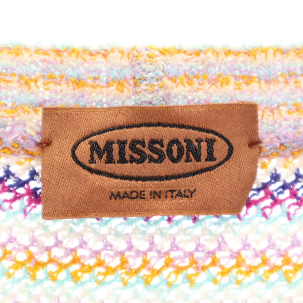 Missoni ミッソーニ イタリア製 ボーダー柄 長袖 セーター 44 ホワイト 他 ニット レディース