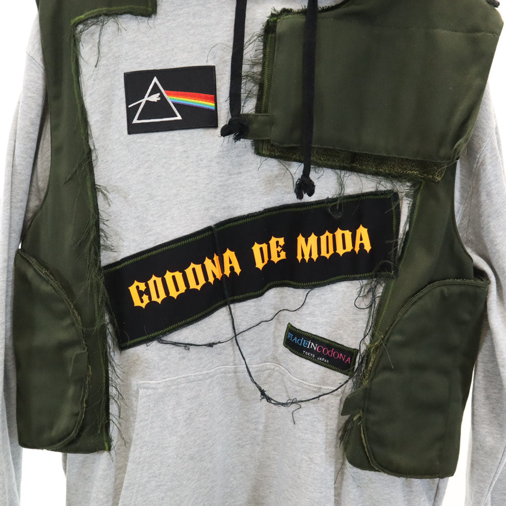 コドナデモーダ 長袖 スウェットパーカー グレー メンズ