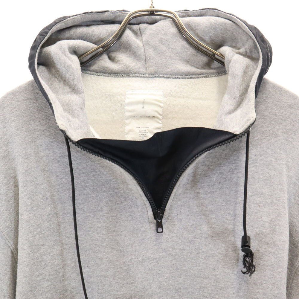 アイディーランドカンパニー 日本製 長袖 ハーフジップ スウェットパーカー 2 グレー 裏起毛 メンズ