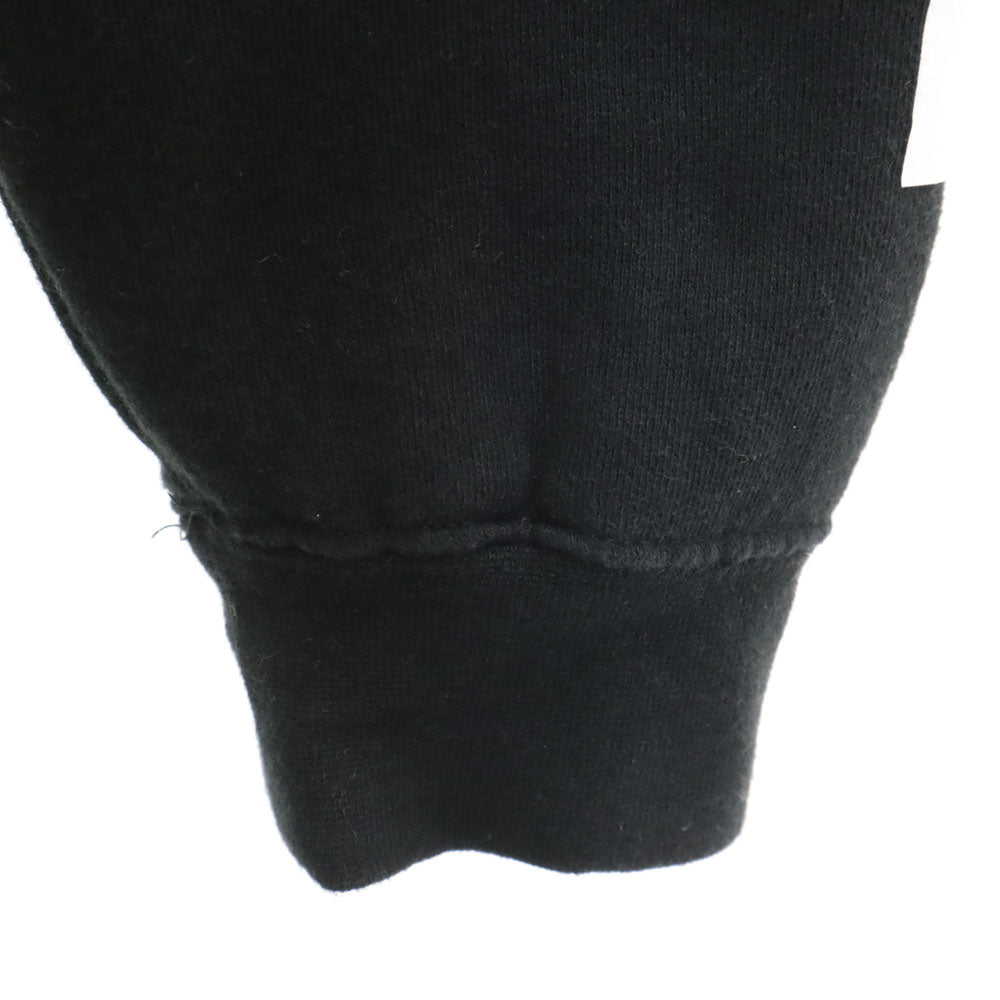 フレッシュアイアム バックプリント 長袖 スウェットパーカー M ブラック 裏起毛 メンズ