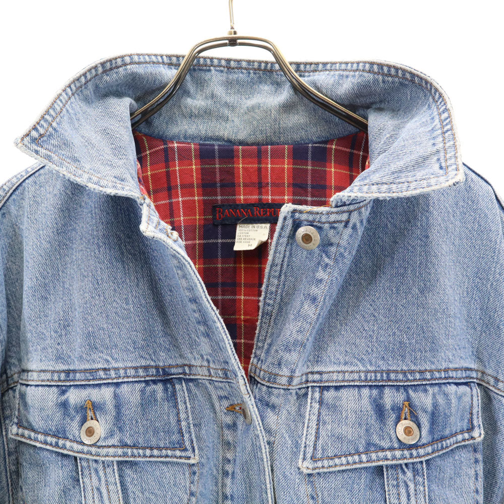 Banana Republic バナナリパブリック 90s USA製 オールド デニムジャケット M ブルー系 ジージャン トラッカー レディース
