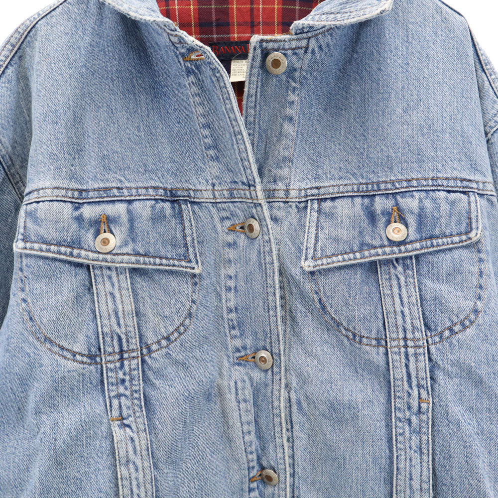 Banana Republic バナナリパブリック 90s USA製 オールド デニムジャケット M ブルー系 ジージャン トラッカー レディース