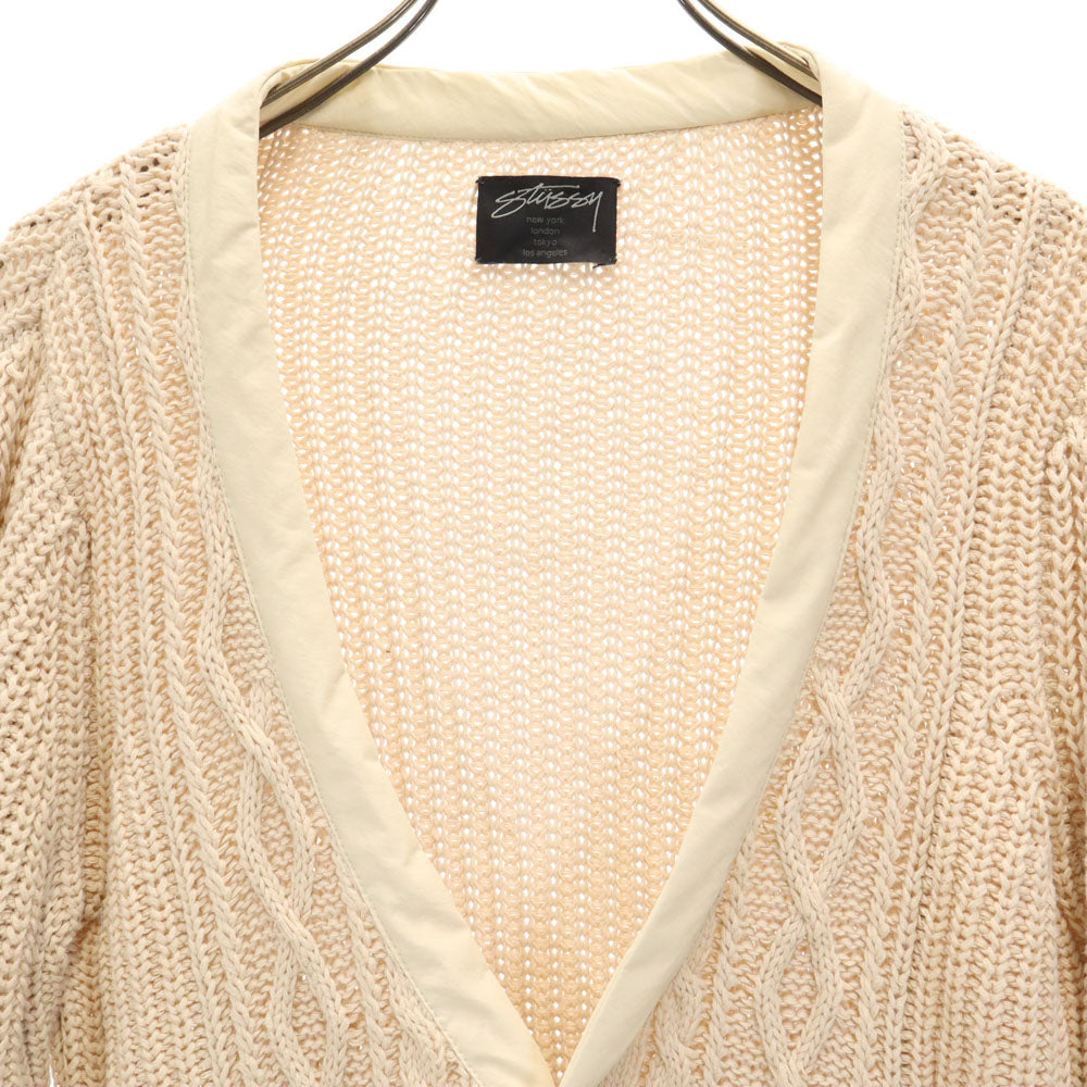 STUSSY ステューシー 長袖 カーディガン M ベージュ メンズ