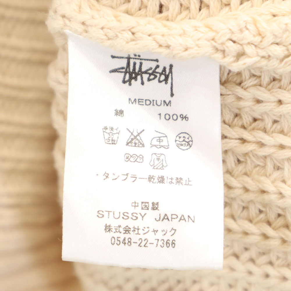 ステューシー 長袖 カーディガン M ベージュ STUSSY メンズ