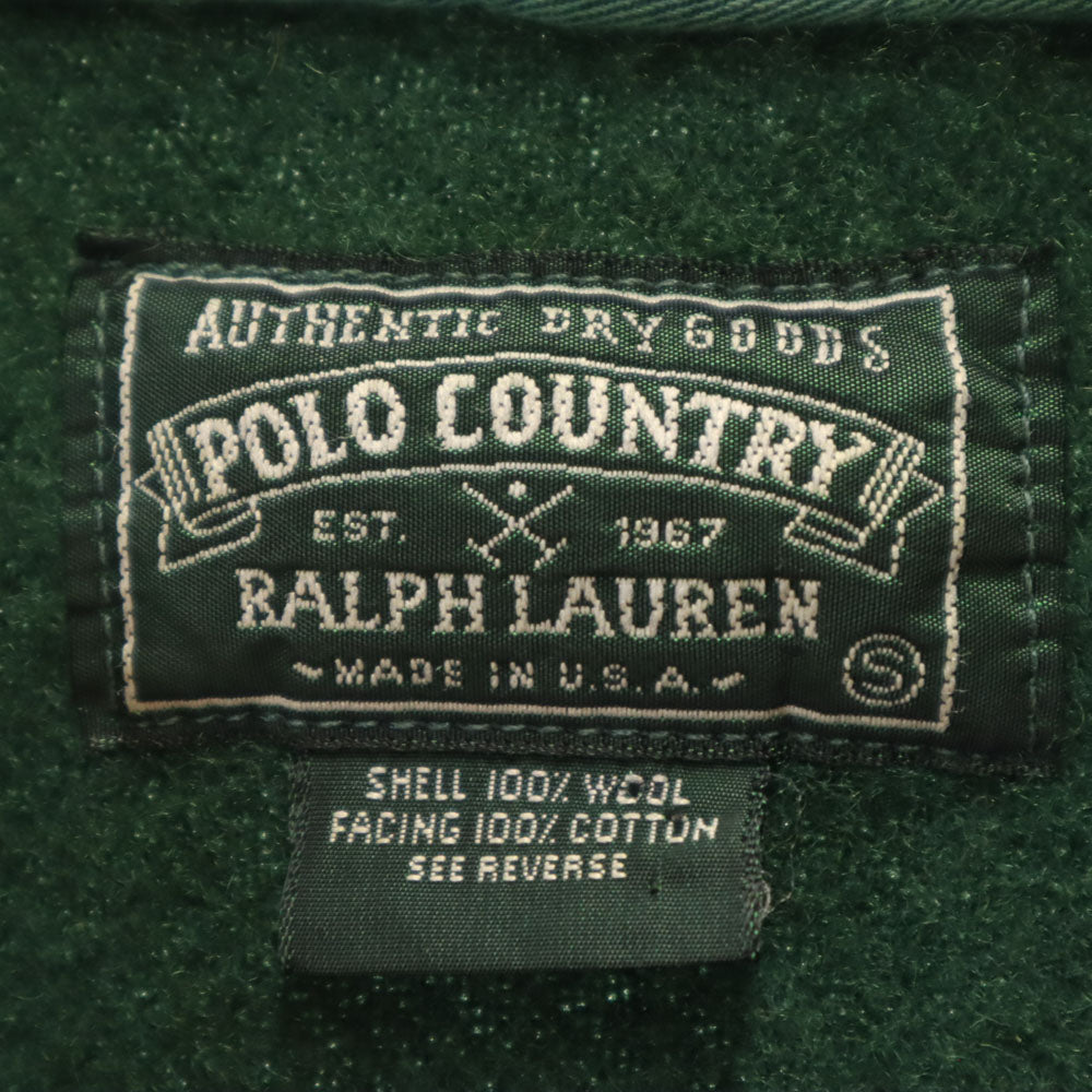 POLO COUNTRY ポロカントリー 80s 90s ウール オールド USA製 長袖 シャツ S グリーン RALPH LAUREN メンズ