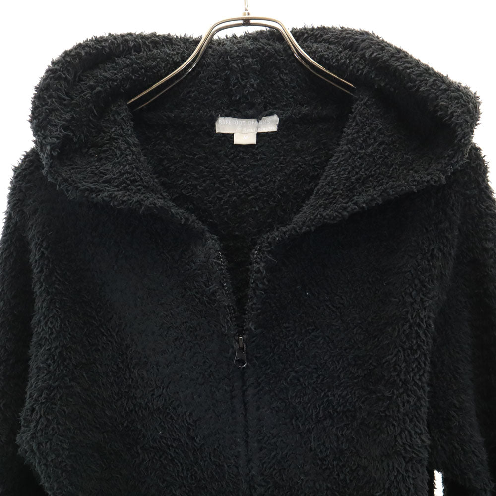 BAREFOOT DREAMS ベアフットドリームス 長袖 ボア ジップパーカー M ブラック ルームウェア メンズ