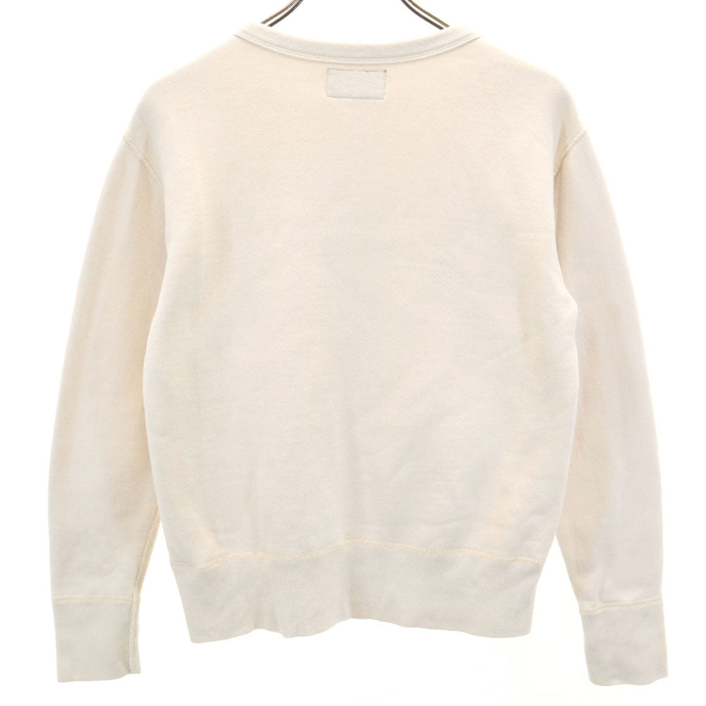 リアル マッコイズ 日本製 長袖 スウェット トレーナー M アイボリー系 REAL McCOY'S 裏起毛 レディース